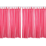 HOMEFLY PINK WITH WHITE COLOR COTTON CURTAIN, TAB TOP HANGING, STRIPED DESIGN, PACK OF 4 PIECES