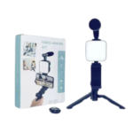 LED Video Light Microphone Tripod Kit Bluetooth Remote Control for Phone Camera Video Vlog Photography for Tick Tock Studio Light