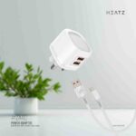 Heatz ZA40 USB Dual Port Adapter With Type C Cable