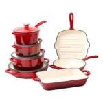 Heavy-Duty Cast Iron Cookware 11 pcs Set – Built to Last