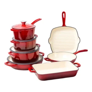 Heavy-Duty Cast Iron Cookware 11 pcs Set – Built to Last
