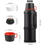D.Kadi Big Size Travel Flask 3.6L Hot and Cold Water Saver – Stainless Steel