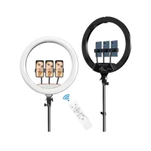 Professional Ring Light Set – 22″, 18″, and 14″ LED Ring Light with Tripod Stand, Phone Holders & Remote Control