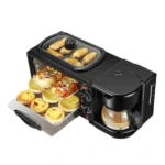 Silver Crest 3-in-1 Breakfast Maker – Toaster Oven, Coffee Maker & Griddle Combo