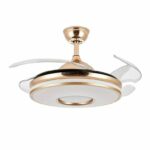 Retractable Golden Fanlight With Bluetooth + Remote Control 
*3 Color Changeabl + Remote