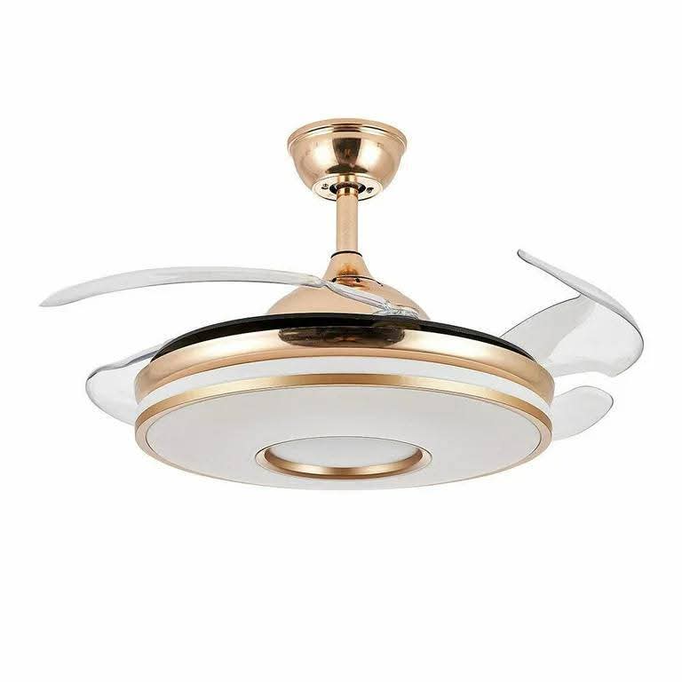 Retractable Golden Fanlight With Bluetooth + Remote Control
*3 Color Changeabl + Remote
