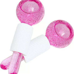 Ice Globe Facial Massager (2pcs) - Cryotherapy Tool for Puffiness, Pores & Skin Tightening