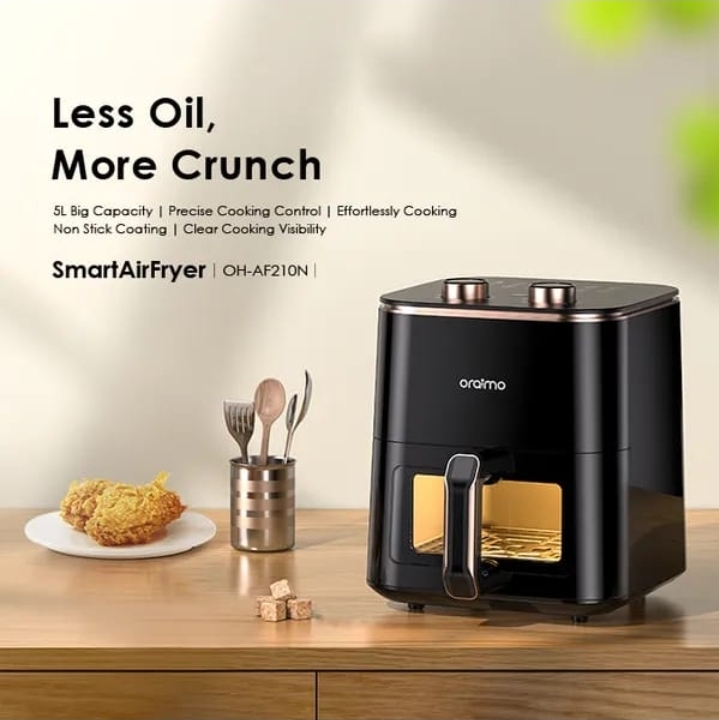 Oraimo SmartAirFryer 5L 1500W Cooking Visible Smart Air Fryer