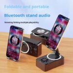 3-in-1 Foldable Phone Stand with Bluetooth Speaker & Power Bank - 360° Rotation