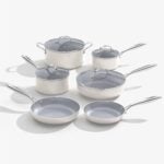 FELAMP Ceramic Nonstick Cookware Set, 10Pcs Non Toxic Pots and Pans Set