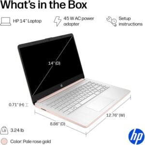 HP 2026 Everyday Laptop, Intel CPU, 128GB Storage, Copilot AI, Office 365